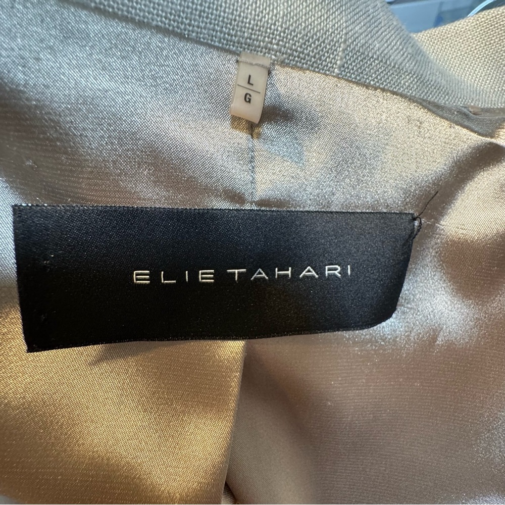 Elie Tahari Light Tan Double Breasted Coat - Picture 7 of 9